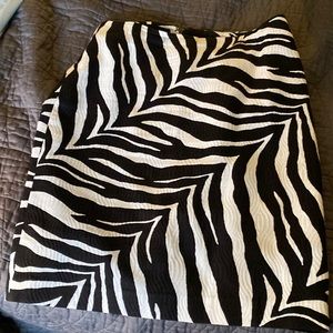 Zebra print skirt